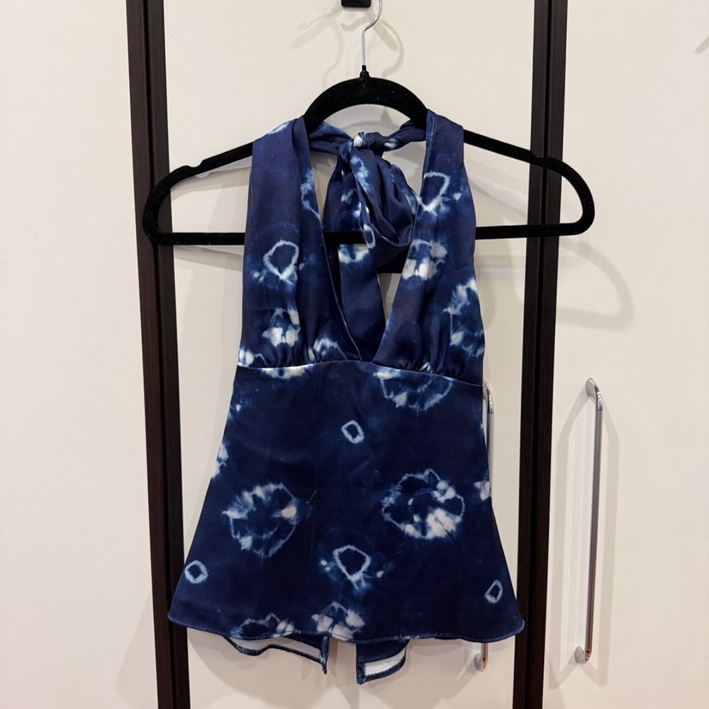Blue Halter Top